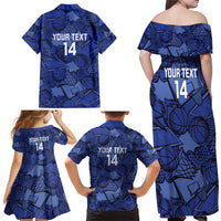 Serbia Basketball Custom Family Matching Off Shoulder Maxi Dress and Hawaiian Shirt Srbija Go Champions - Wonder Print Shop
