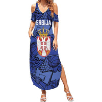 Serbia Basketball Custom Family Matching Summer Maxi Dress and Hawaiian Shirt Srbija Go Champions - Wonder Print Shop