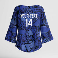 Serbia Basketball Custom Kimono Sleeve Blouse Srbija Go Champions - Wonder Print Shop