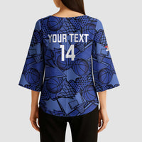 Serbia Basketball Custom Kimono Sleeve Blouse Srbija Go Champions - Wonder Print Shop