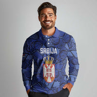 Serbia Basketball Custom Long Sleeve Polo Shirt Srbija Go Champions - Wonder Print Shop