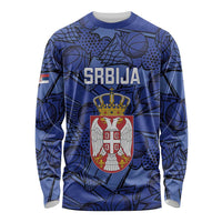 Serbia Basketball Custom Long Sleeve Shirt Srbija Go Champions - Wonder Print Shop
