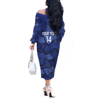 Serbia Basketball Custom Off The Shoulder Long Sleeve Dress Srbija Go Champions - Wonder Print Shop