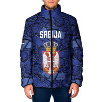 Serbia Basketball Custom Padded Jacket Srbija Go Champions - Wonder Print Shop
