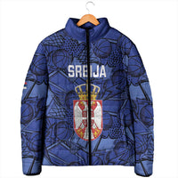 Serbia Basketball Custom Padded Jacket Srbija Go Champions - Wonder Print Shop