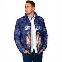 Serbia Basketball Custom Padded Jacket Srbija Go Champions - Wonder Print Shop