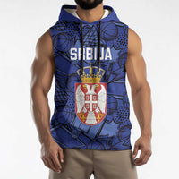 Serbia Basketball Custom Sleeveless Hoodie Srbija Go Champions - Wonder Print Shop