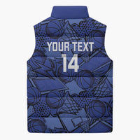 Serbia Basketball Custom Sleeveless Puffer Jacket Srbija Go Champions - Wonder Print Shop