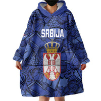 Serbia Basketball Custom Wearable Blanket Hoodie Srbija Go Champions - Wonder Print Shop