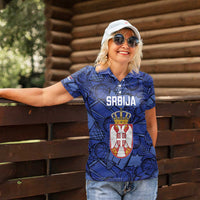 Serbia Basketball Custom Women Polo Shirt Srbija Go Champions - Wonder Print Shop