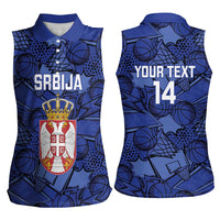 Serbia Basketball Custom Women Sleeveless Polo Shirt Srbija Go Champions - Wonder Print Shop