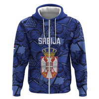 Serbia Basketball Custom Zip Hoodie Srbija Go Champions - Wonder Print Shop