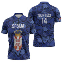 Serbia Basketball Custom Zipper Polo Shirt Srbija Go Champions - Wonder Print Shop