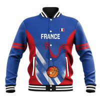 France Basketball Custom Baseball Jacket Allez Les Bleus - Wonder Print Shop