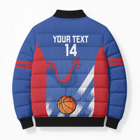 France Basketball Custom Bomber Puffer Jacket Allez Les Bleus - Wonder Print Shop