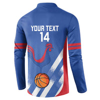 France Basketball Custom Button Sweatshirt Allez Les Bleus - Wonder Print Shop