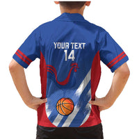 France Basketball Custom Family Matching Mermaid Dress and Hawaiian Shirt Allez Les Bleus - Wonder Print Shop