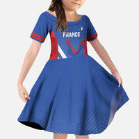 France Basketball Custom Family Matching Mermaid Dress and Hawaiian Shirt Allez Les Bleus - Wonder Print Shop