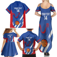 France Basketball Custom Family Matching Summer Maxi Dress and Hawaiian Shirt Allez Les Bleus - Wonder Print Shop