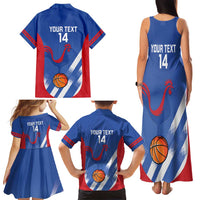 France Basketball Custom Family Matching Tank Maxi Dress and Hawaiian Shirt Allez Les Bleus - Wonder Print Shop