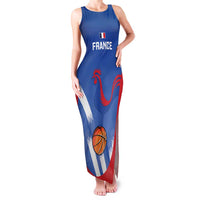 France Basketball Custom Family Matching Tank Maxi Dress and Hawaiian Shirt Allez Les Bleus - Wonder Print Shop