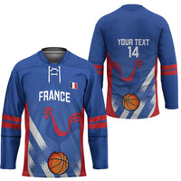 France Basketball Custom Hockey Jersey Allez Les Bleus - Wonder Print Shop