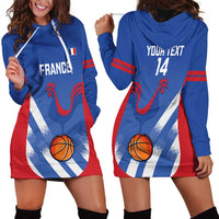 France Basketball Custom Hoodie Dress Allez Les Bleus - Wonder Print Shop