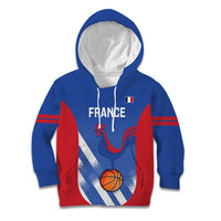France Basketball Custom Kid Hoodie Allez Les Bleus - Wonder Print Shop