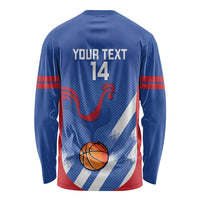 France Basketball Custom Long Sleeve Shirt Allez Les Bleus - Wonder Print Shop
