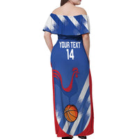 France Basketball Custom Off Shoulder Maxi Dress Allez Les Bleus - Wonder Print Shop