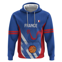 France Basketball Custom Zip Hoodie Allez Les Bleus - Wonder Print Shop