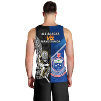 New Zealand And Samoa Rugby Men Tank Top All Black Tiki Fern Mix Manu Samoa 2023 World Cup - Wonder Print Shop