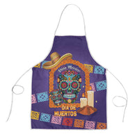 Mexico Day Of The Dead Apron Sombrero Sugar Skull Marigold Pan De Muerto - Wonder Print Shop