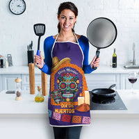 Mexico Day Of The Dead Apron Sombrero Sugar Skull Marigold Pan De Muerto - Wonder Print Shop