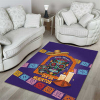 Mexico Day Of The Dead Area Rug Sombrero Sugar Skull Marigold Pan De Muerto - Wonder Print Shop