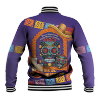 Mexico Day Of The Dead Baseball Jacket Sombrero Sugar Skull Marigold Pan De Muerto - Wonder Print Shop