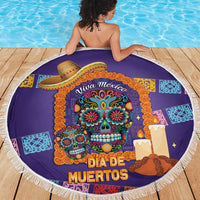Mexico Day Of The Dead Beach Blanket Sombrero Sugar Skull Marigold Pan De Muerto - Wonder Print Shop