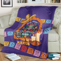 Mexico Day Of The Dead Blanket Sombrero Sugar Skull Marigold Pan De Muerto - Wonder Print Shop