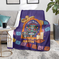 Mexico Day Of The Dead Blanket Sombrero Sugar Skull Marigold Pan De Muerto - Wonder Print Shop