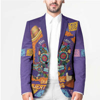 Mexico Day Of The Dead Blazer Sombrero Sugar Skull Marigold Pan De Muerto - Wonder Print Shop