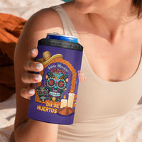 Mexico Day Of The Dead 4 in 1 Can Cooler Tumbler Sombrero Sugar Skull Marigold Pan De Muerto - Wonder Print Shop