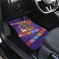 Mexico Day Of The Dead Car Mats Sombrero Sugar Skull Marigold Pan De Muerto - Wonder Print Shop