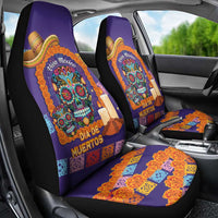 Mexico Day Of The Dead Car Seat Cover Sombrero Sugar Skull Marigold Pan De Muerto - Wonder Print Shop