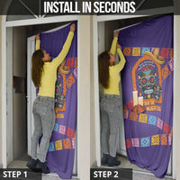 Mexico Day Of The Dead Door Cover Sombrero Sugar Skull Marigold Pan De Muerto - Wonder Print Shop