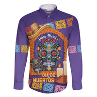 Mexico Day Of The Dead Family Matching Short Sleeve Bodycon Dress and Hawaiian Shirt Sombrero Sugar Skull Marigold Pan De Muerto - Wonder Print Shop