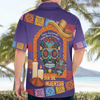Mexico Day Of The Dead Hawaiian Shirt Sombrero Sugar Skull Marigold Pan De Muerto - Wonder Print Shop