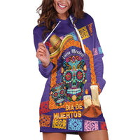 Mexico Day Of The Dead Hoodie Dress Sombrero Sugar Skull Marigold Pan De Muerto - Wonder Print Shop