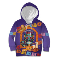 Mexico Day Of The Dead Kid Hoodie Sombrero Sugar Skull Marigold Pan De Muerto - Wonder Print Shop