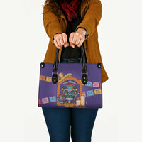 Mexico Day Of The Dead Leather Bag Sombrero Sugar Skull Marigold Pan De Muerto - Wonder Print Shop