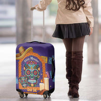 Mexico Day Of The Dead Luggage Cover Sombrero Sugar Skull Marigold Pan De Muerto - Wonder Print Shop